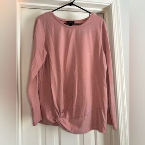 ALYX Pink Knit Top Long Sleeve Front Knot Size XL